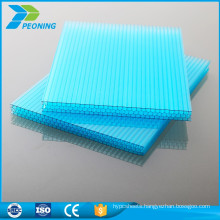 Top quality 10 years warranty uv protected roofing hollow four wall pc sheets